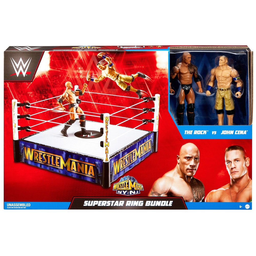 WWE WrestleMania The Rock vs. John Cena Superstar Ring Bundle