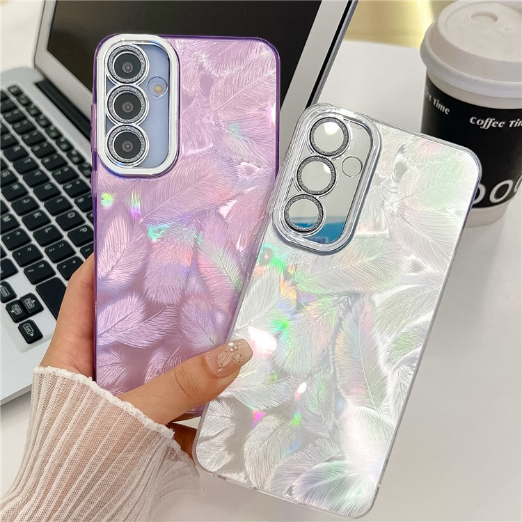 Samsung Galaxy S25 Hybrid Hardcase Schutzhülle mit Kameraglasschutz im Glitzer Design - Silber