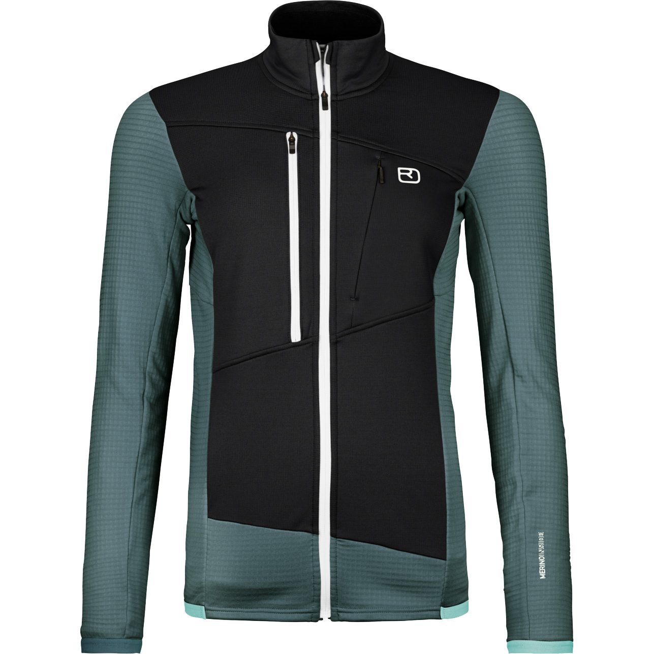 ORTOVOX Fleece Grid Jacke Damen dark arctic grey