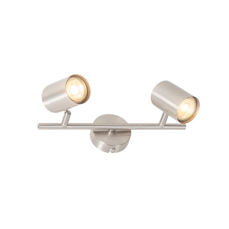 Moderne plafondlamp staal 2-lichts verstelbaar - Jeana