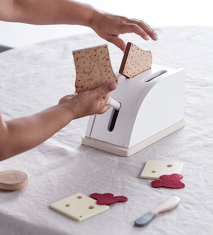 Kids Concept Toaster m. Accessoires - Holz - Weiß