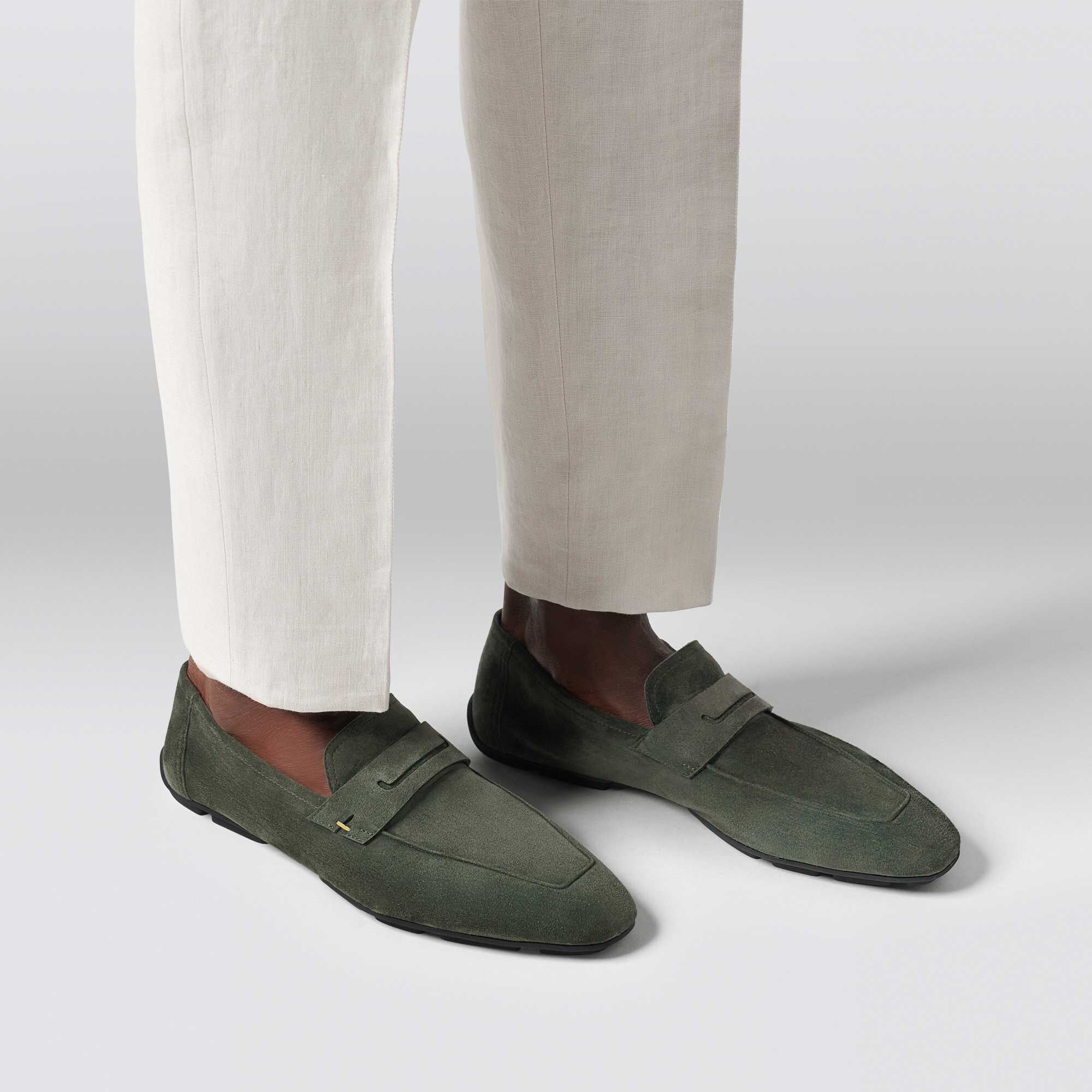 Mocassin Lorenzo Drive En Cuir Camoscio