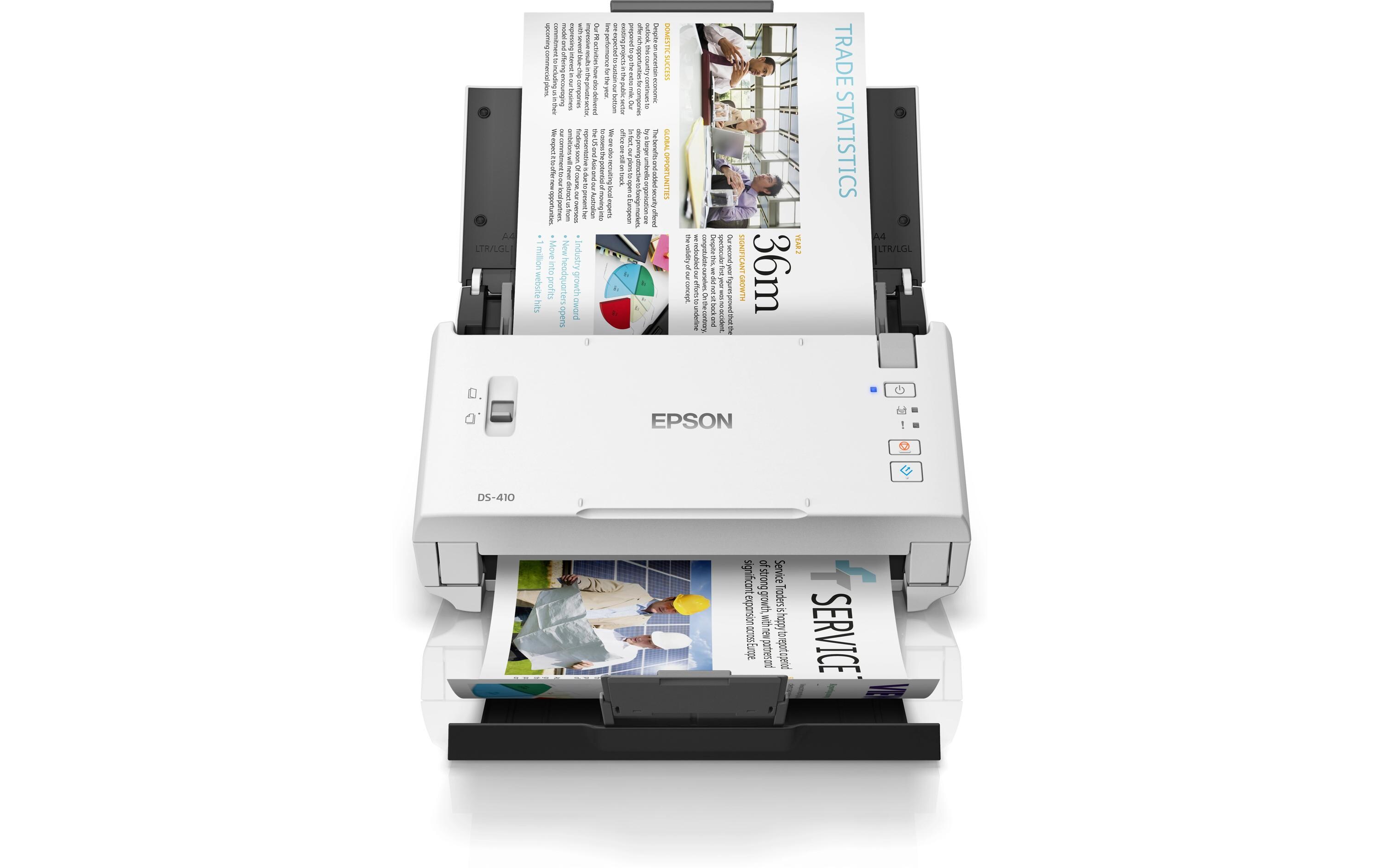 Dokumentenscanner WorkForce DS-410<br>Schneller Duplex-Dokumentenscanner