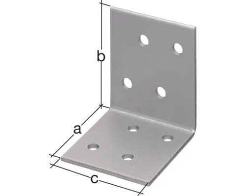 Hoekbeugels 40 x 40 x 40 mm, sendzimir verzinkt, 25 stuks