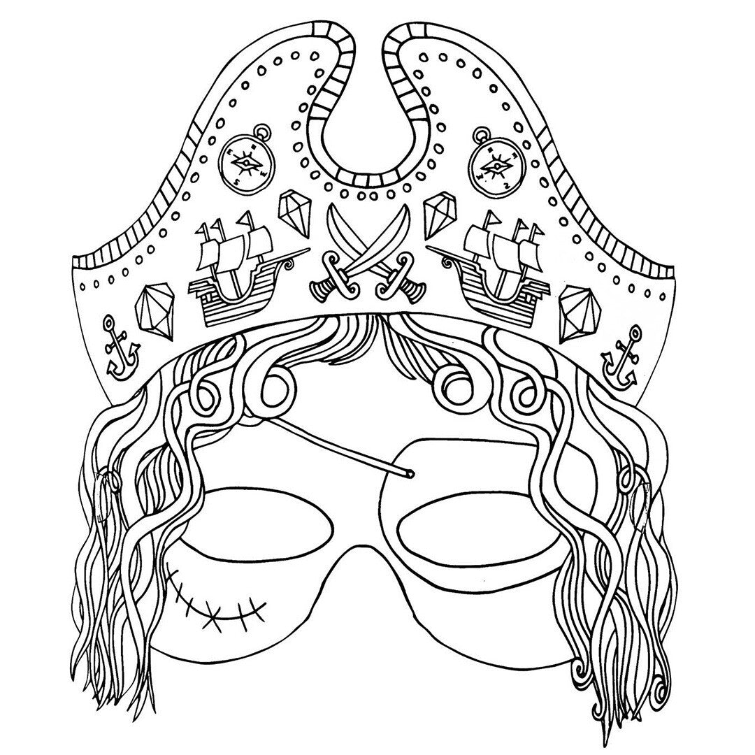 Maskers inkleuren - 6 st