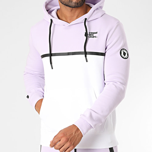 Ensemble De Survetement Candy Violet Blanc