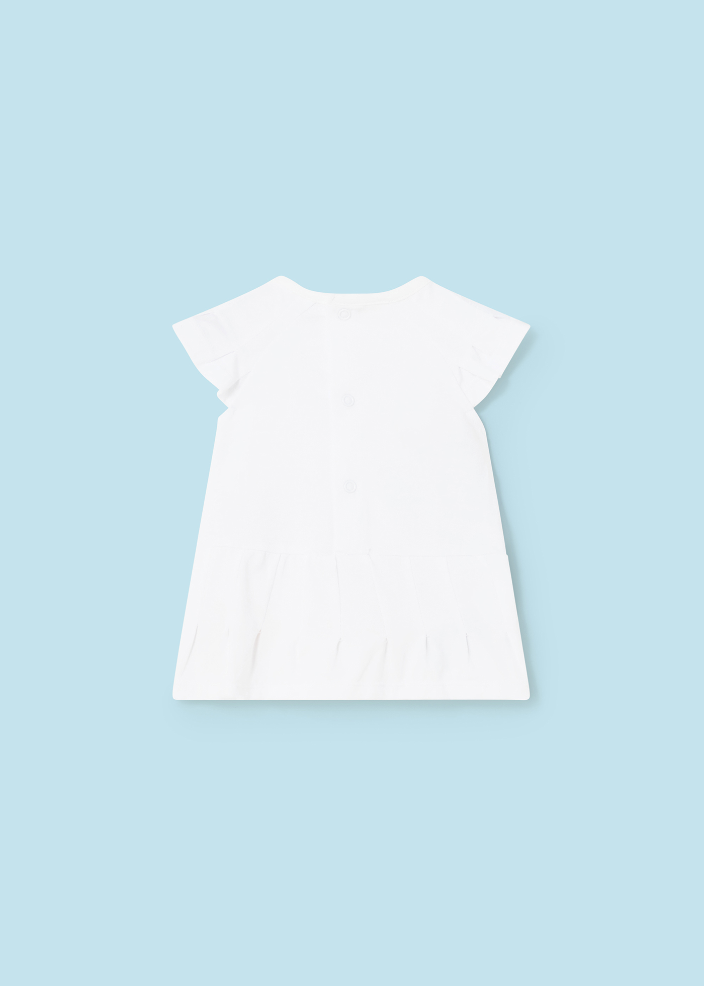 Vestido branco estampado para recém-nascido da Better Cotton