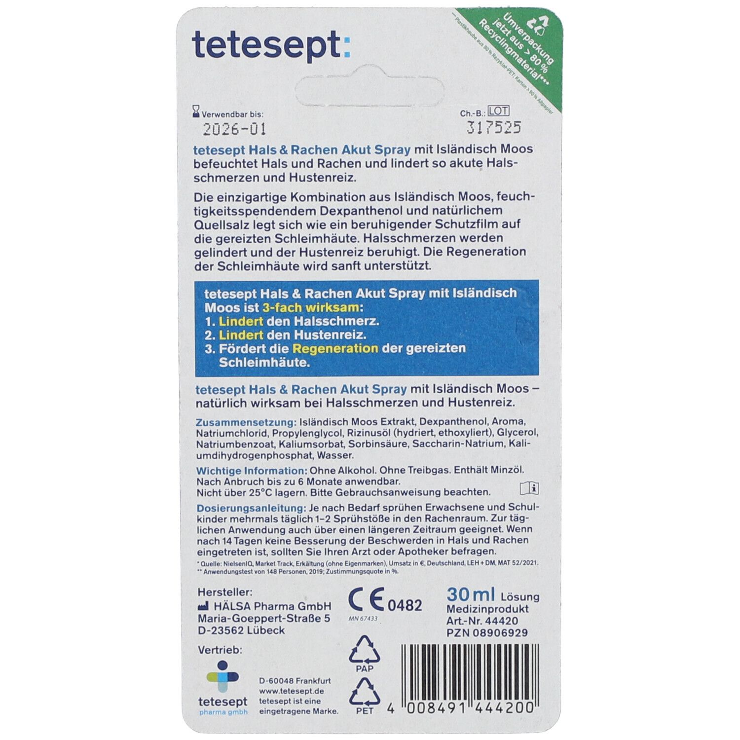 tetesept® Hals & Rachen Spray