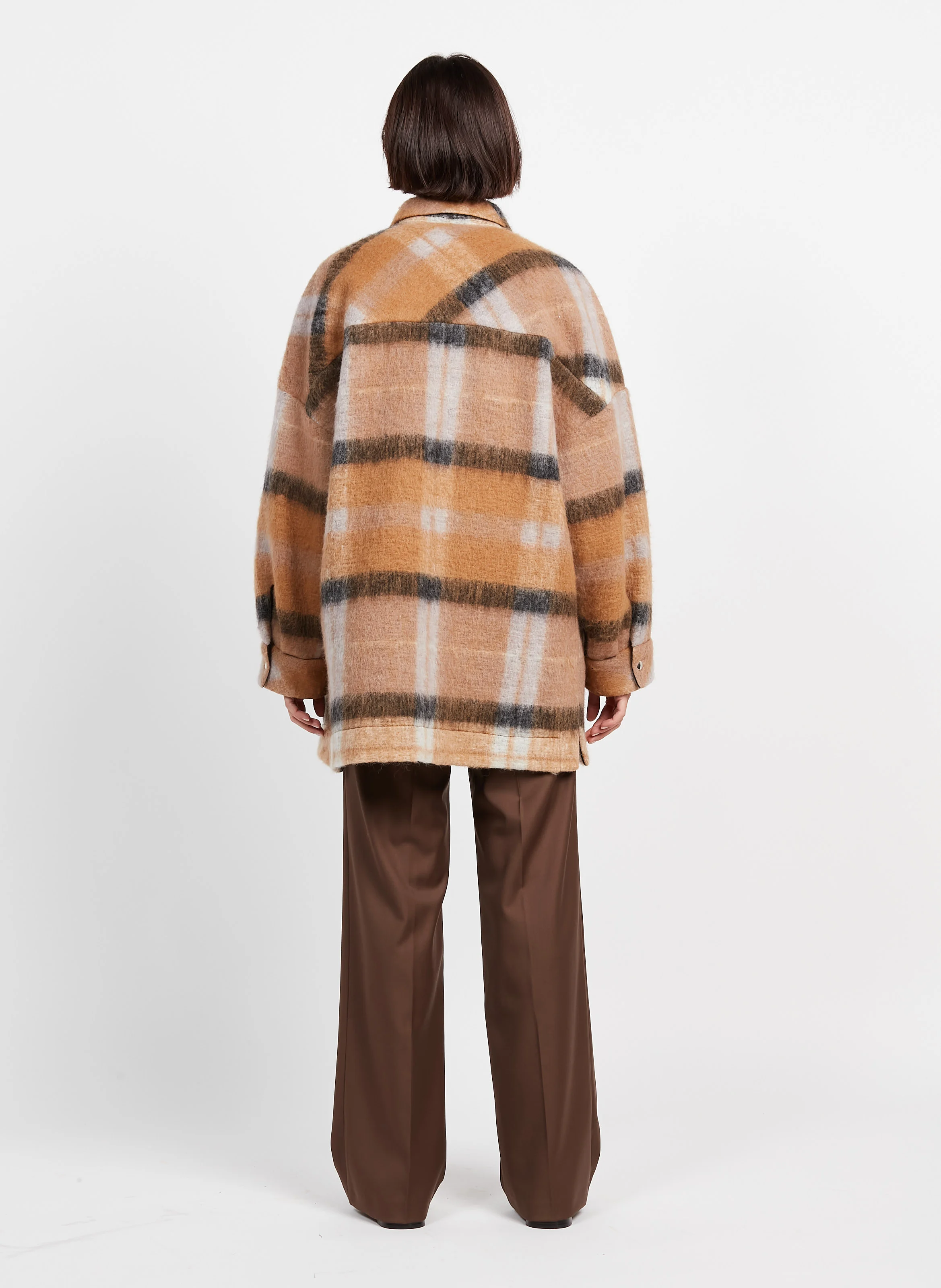 DREW - Pantalon en gabardine de laine | Marron