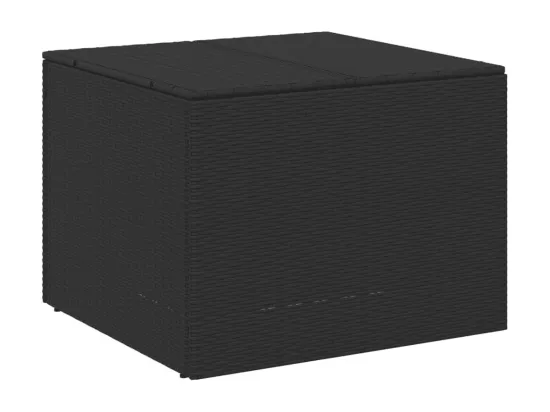 Prolenta Premium - Boîte de rangement de jardin noir 291L résine tressée