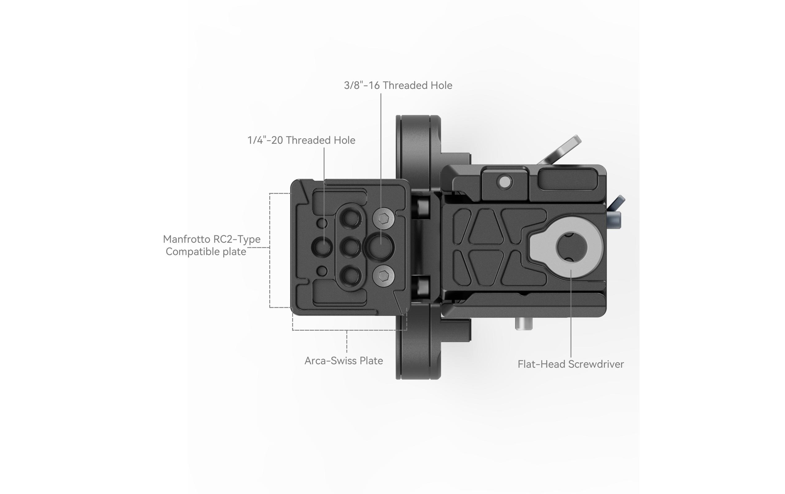 Montageplatte Nikon Z Series Kit DrehbarDrehbare Montageplatte für schnellen Wechsel zwischen horizontalem und vertikalem Modus