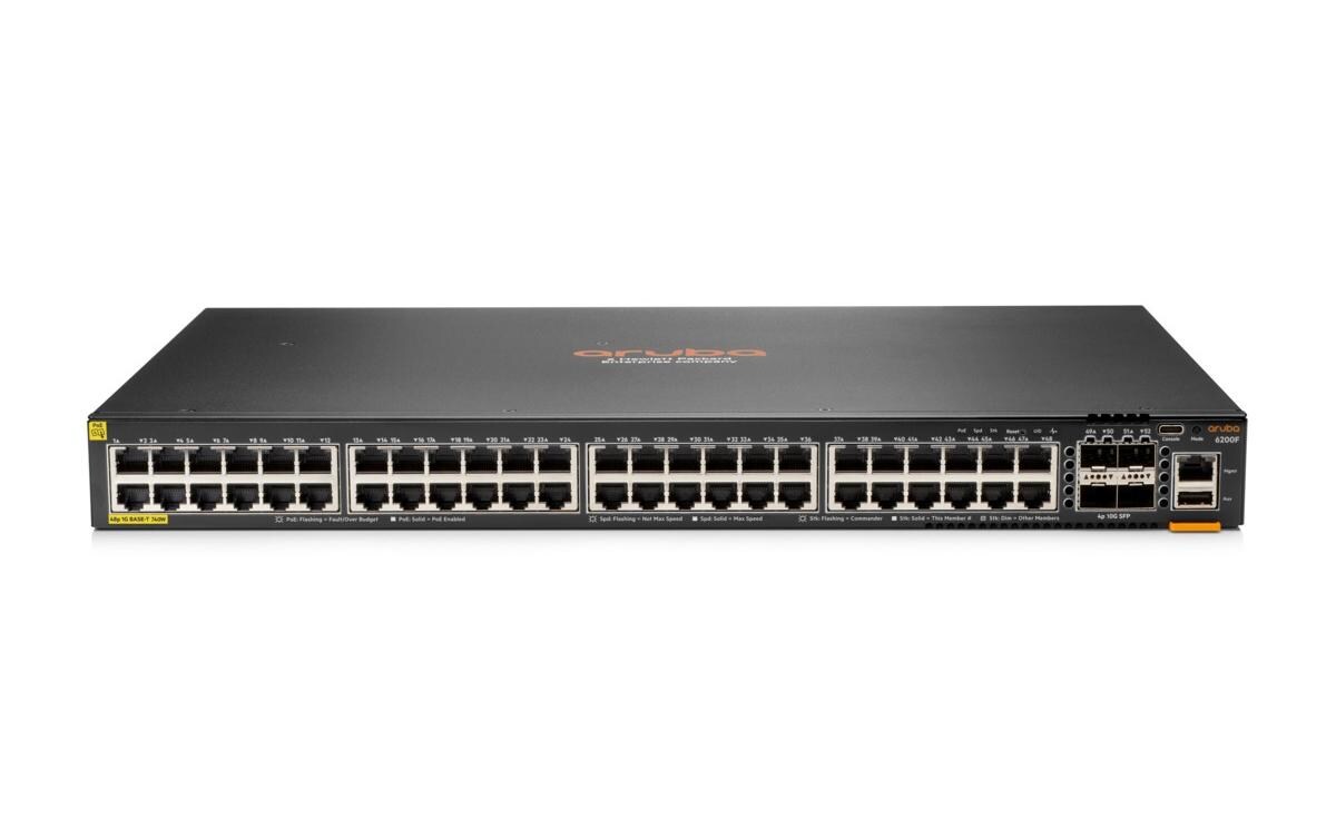 PoE+ Switch CX 6200F 48G PoE+ 52 Port<br>Aruba CX 6200 Switch-Serie
