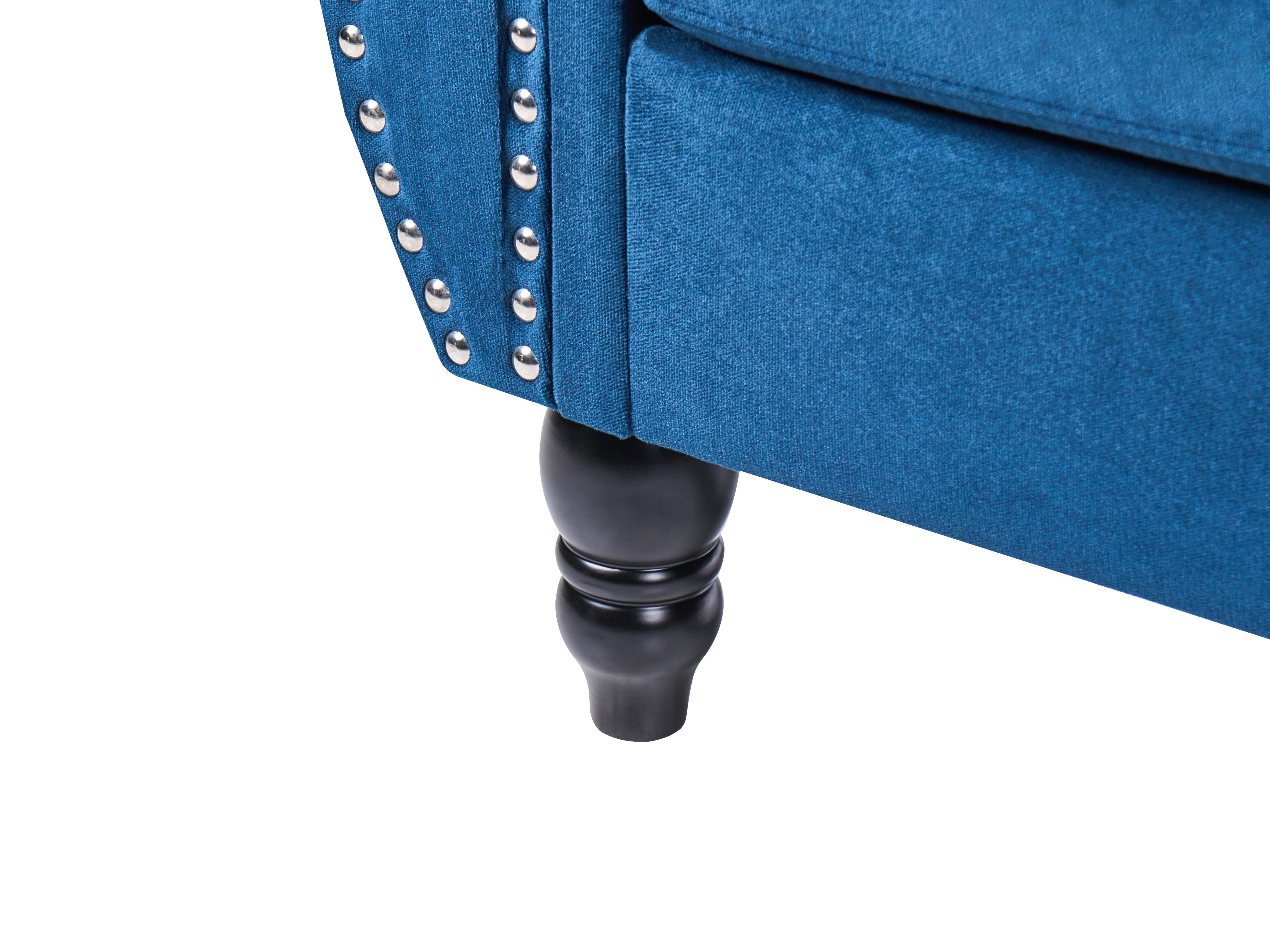 Bank 2-zits SKIEN Fluweel Marineblauw