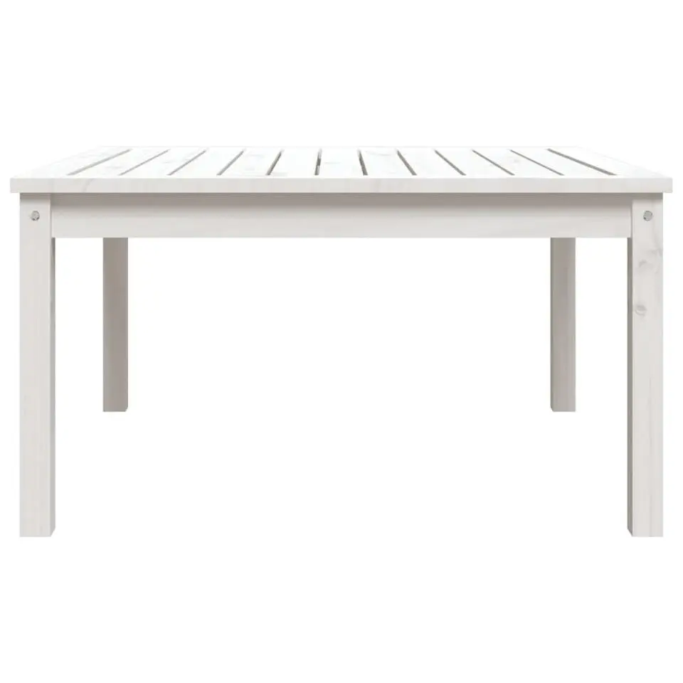 vidaXL - Loungetafel - Wit - Massief grenenhout - 82,5x82,5x45 cm