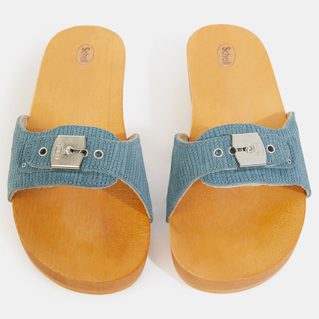 Scholl Mules en Cuir Pescura bleues
