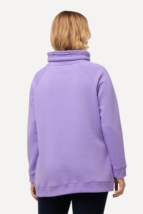 Sweatshirt, weiter Stehkragen, Taschen, Raglan-Langarm