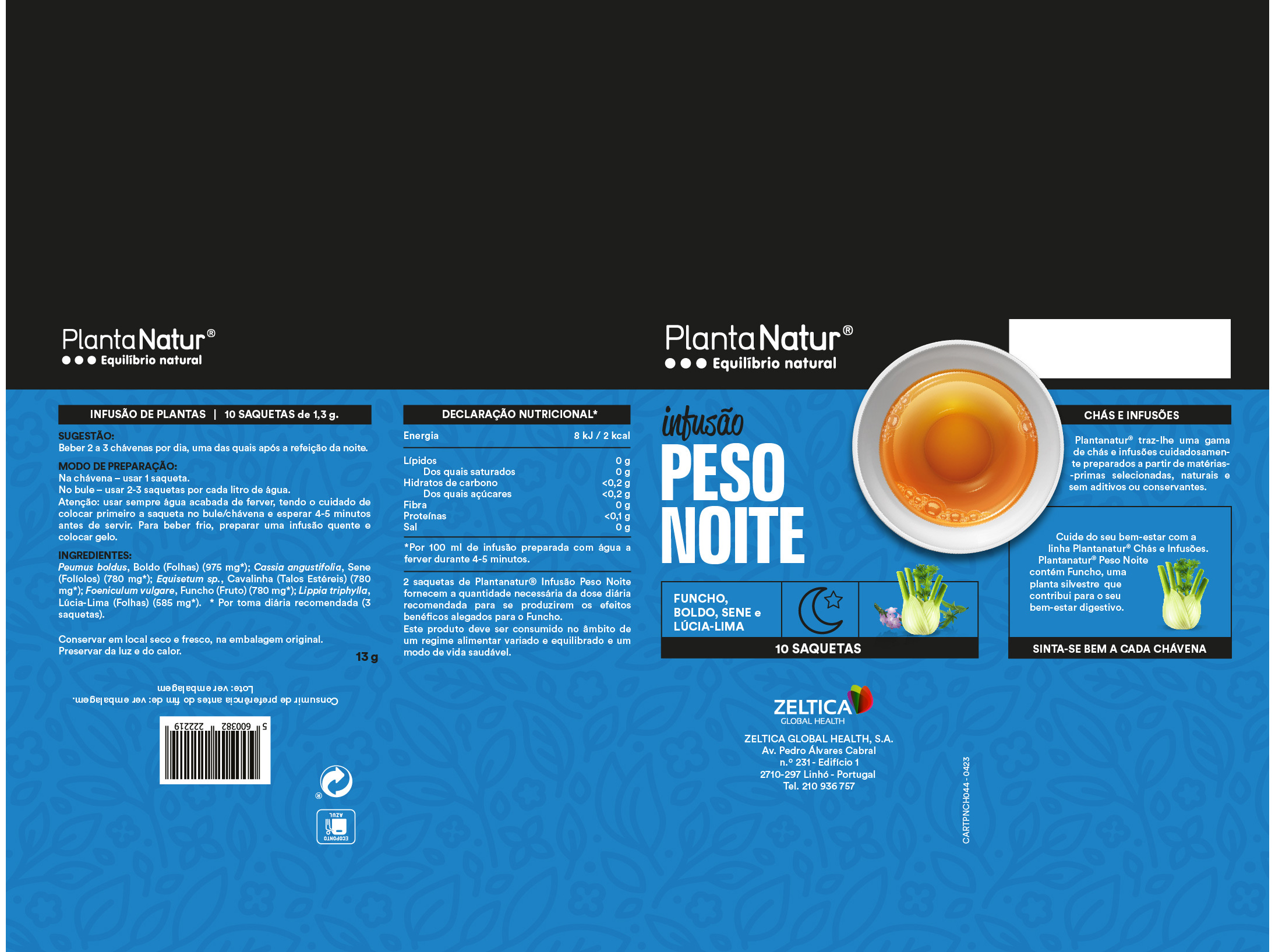 CHÁ PLANTANATUR PESO NOITE 10 UN