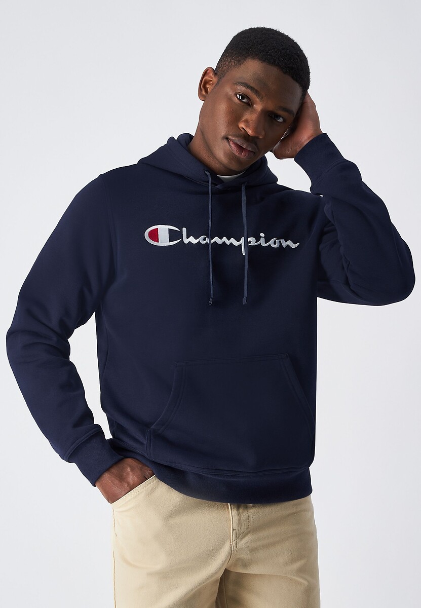 CHAMPION<br>Moletom com capuz e logotipo grande