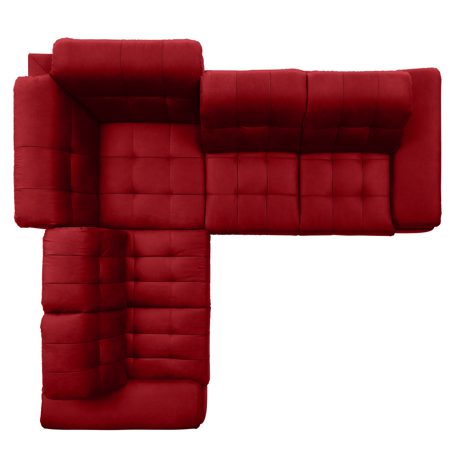 polsterpower Ecksofa - Miro bordeaux - Basismodell - links