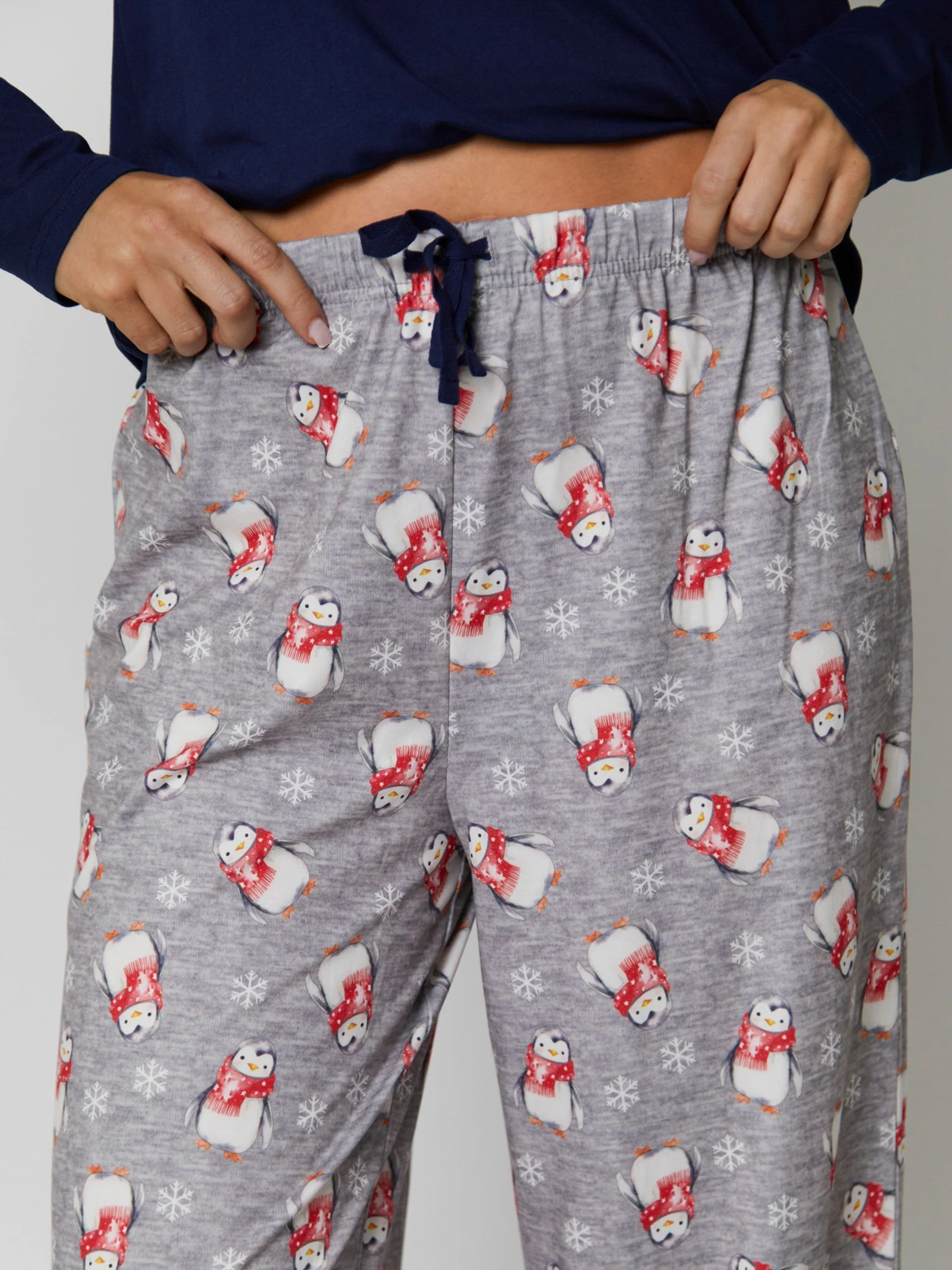 Loungeable Christmas Penguin Long Pyjama Set