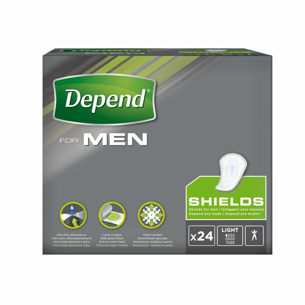 4x Depend for Men Shields24 stuks
