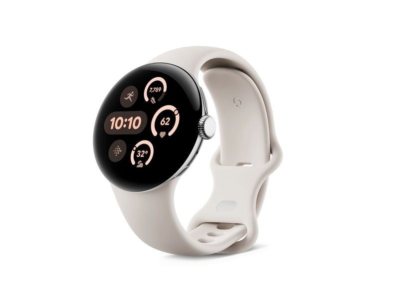 Google Pixel Watch 3 WLAN 41 mm Beige Schlanke Smartwatch mit erweitertem Gesundheits- und Schlaftracking