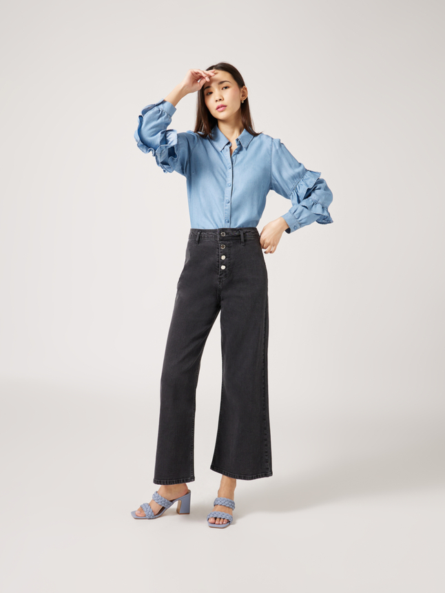 Chemise manches à volants