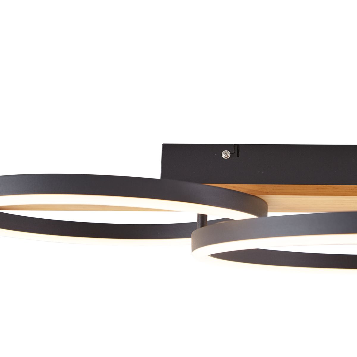 Design plafondlamp zwart rond incl. LED 3-staps dimbaar 3-lichts - Nimue