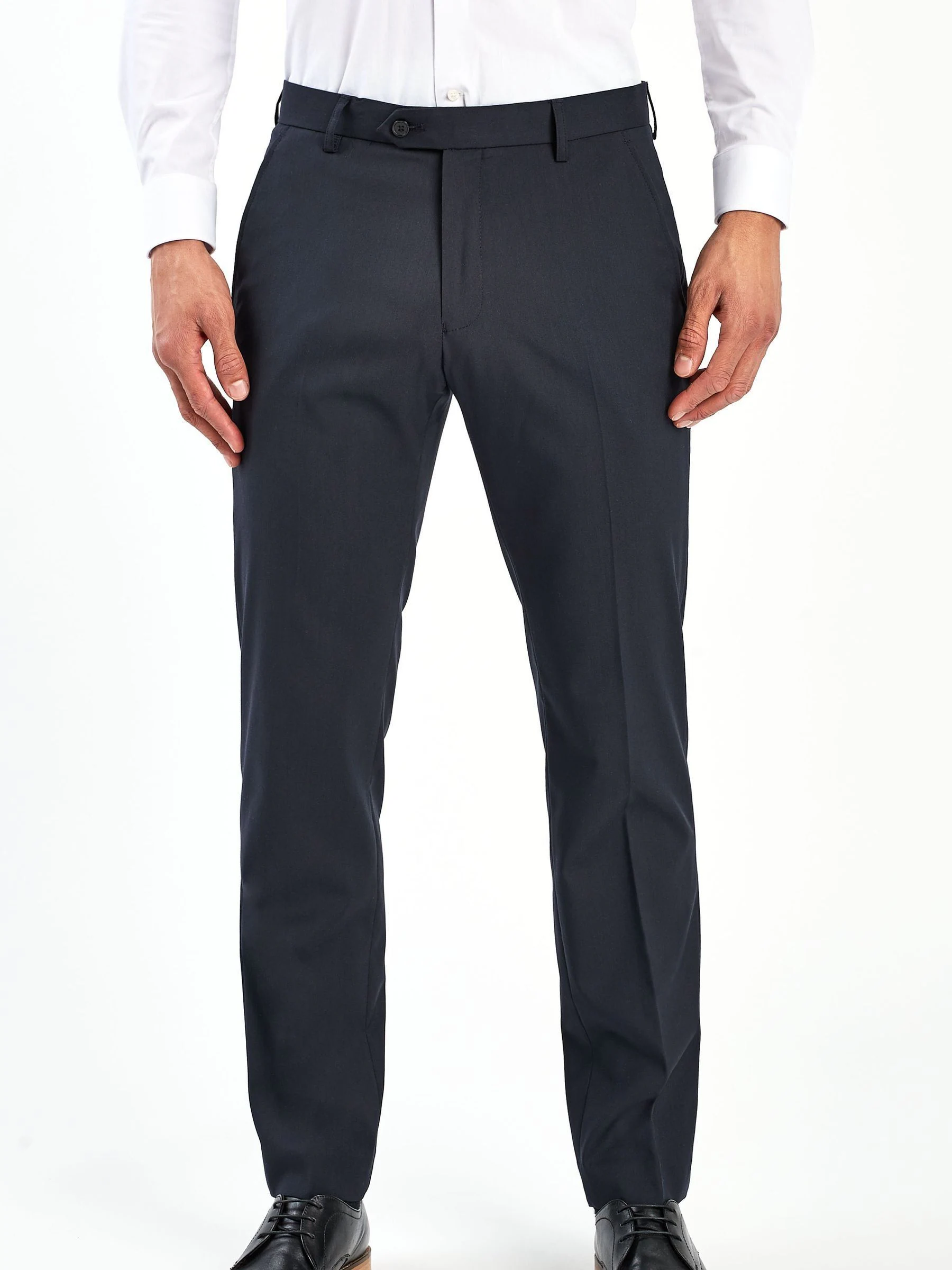 Donkerblauw - Tailored fit - Chique stretchy broek