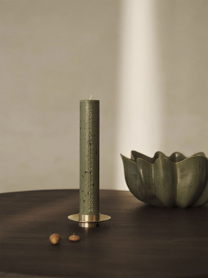 ferm LIVING Mura Advent Candle - Artichoke Gree Artichoke green