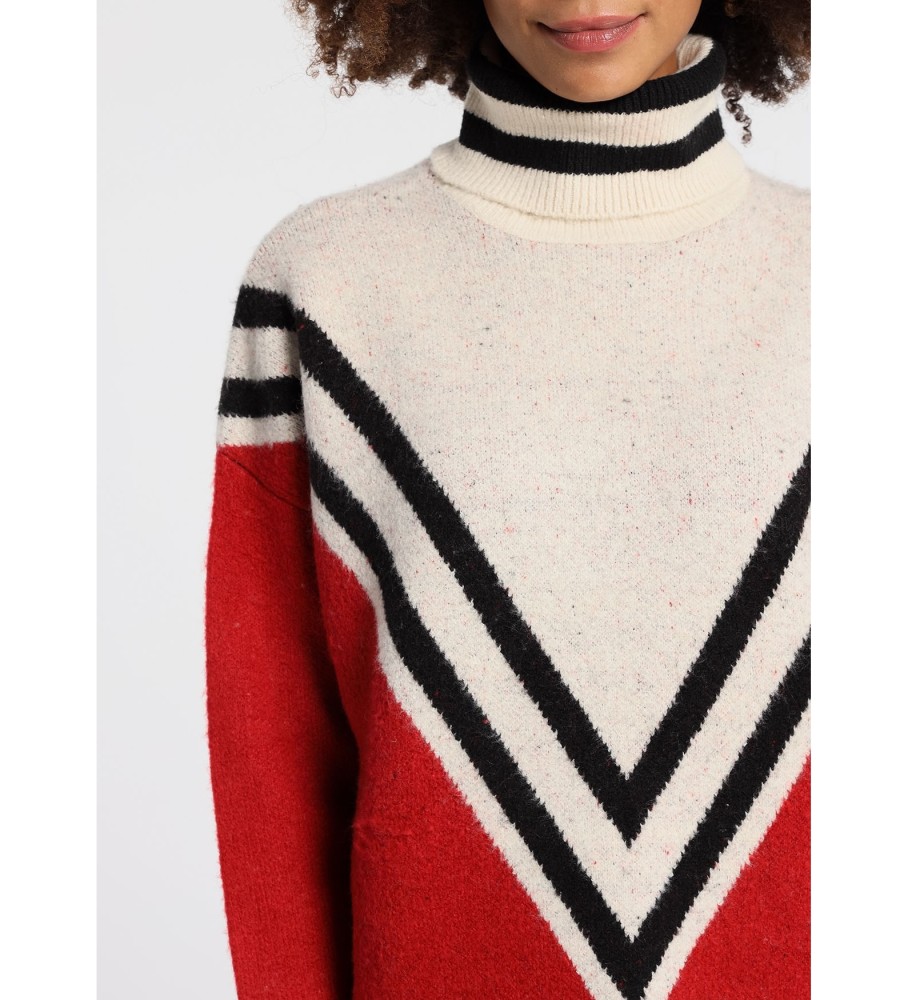 Blusa universitária Lois Jersey Stripes com gola cisne, tamanho 62