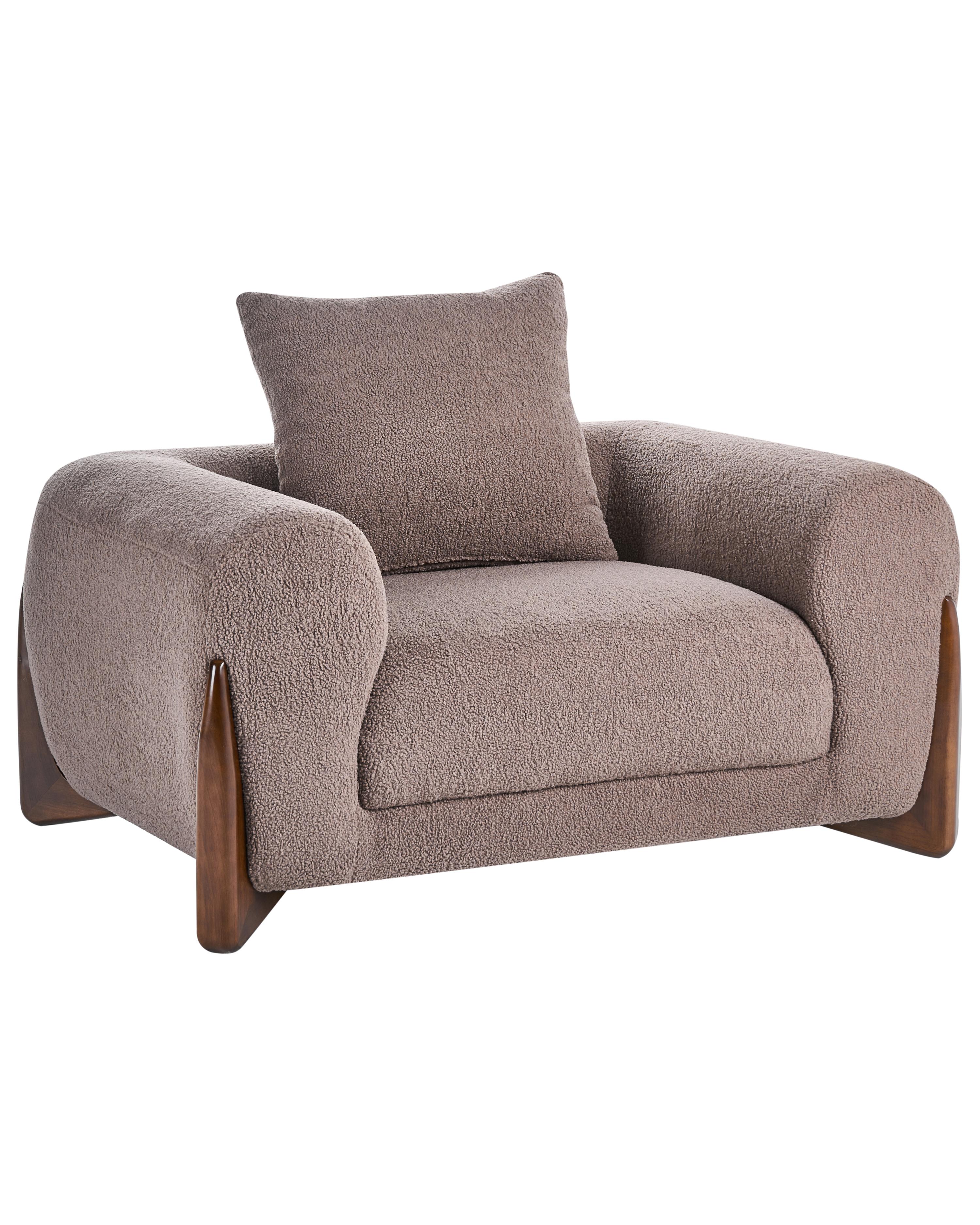 Fauteuil VINLIDEN Bouclé Bruin