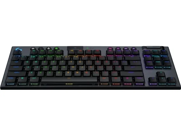 Logitech G G915 X - Tastatur - gaming, LIGHTSPEED - TKL - bagbelyst - trådløs - USB-C, Bluetooth, 2.4 GHz - sort