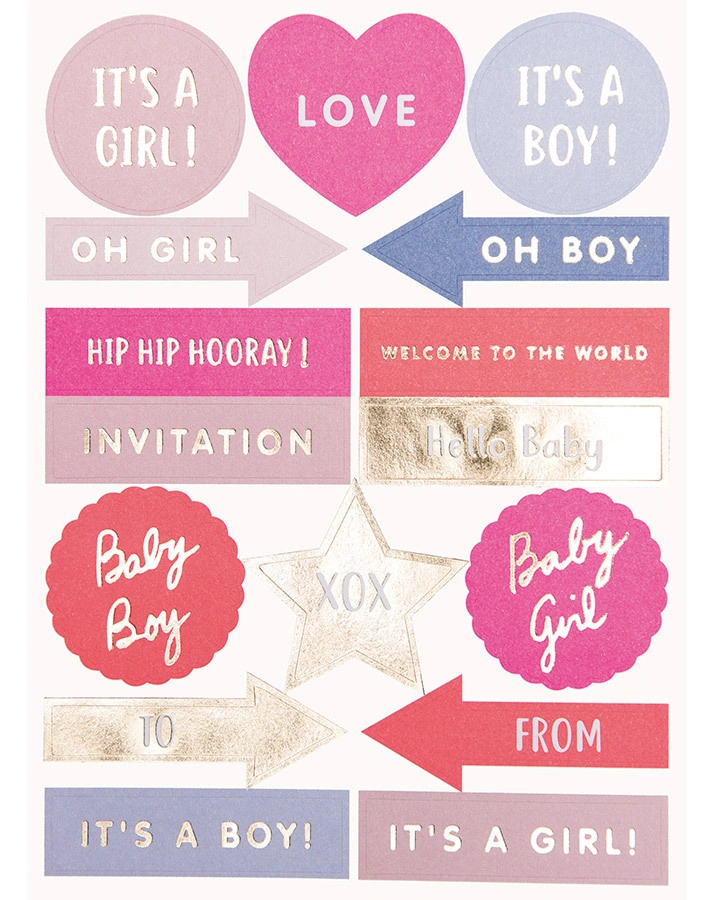 DIY-Karte HELLO BABY – ELEFANT 4-teilig in bunt