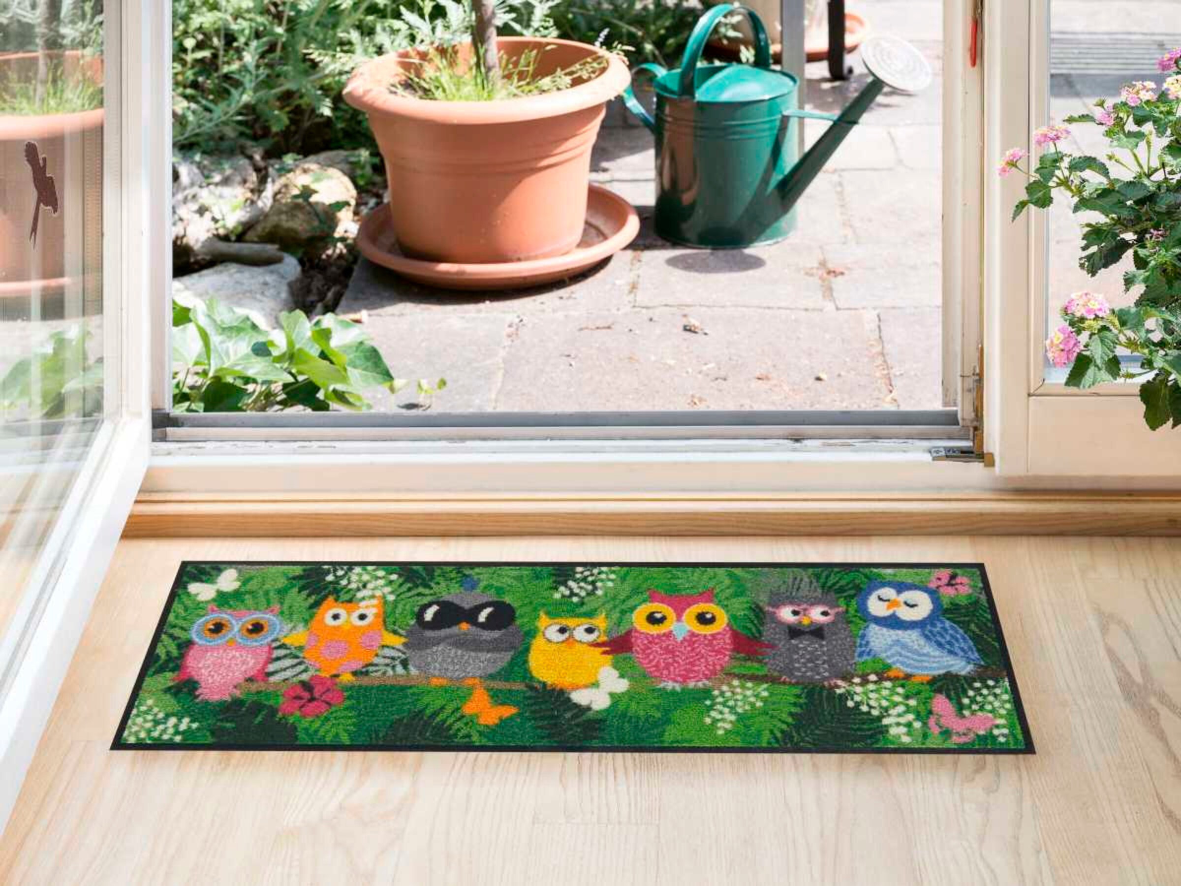 Salonloewe Fußmatte in grün-bunt