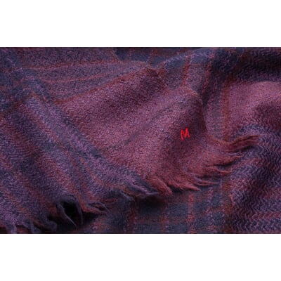 Unisex-Wollschal N° 803, Weinrot