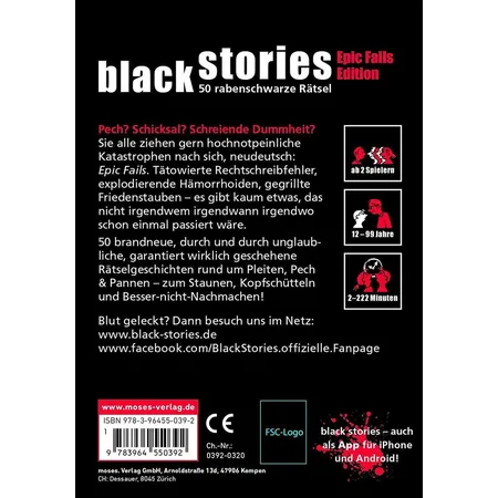 moses. Black Stories Epic Fails Edition