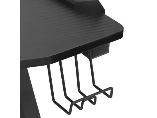 Bureau de jeu à LED en forme de Y noir 110x60x75 cm