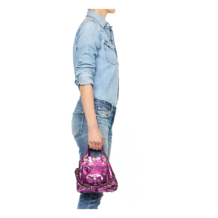 Jérôme Dreyfuss Sac Billy Nano Lamé | Fuxia