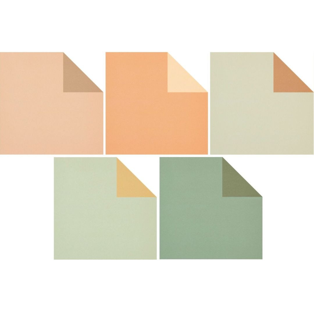 Vouwpapier origami duo color - earthy - 100st