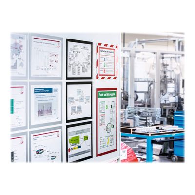 Durable Duraframe Magnetic - 5 Cadres d'affichage magnétiques - A4 - noir - pour surfaces métalliques