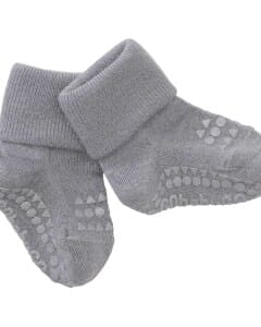 Non Slip Socks Wool Grey Melange - GoBabyGo - Rumpetroll
