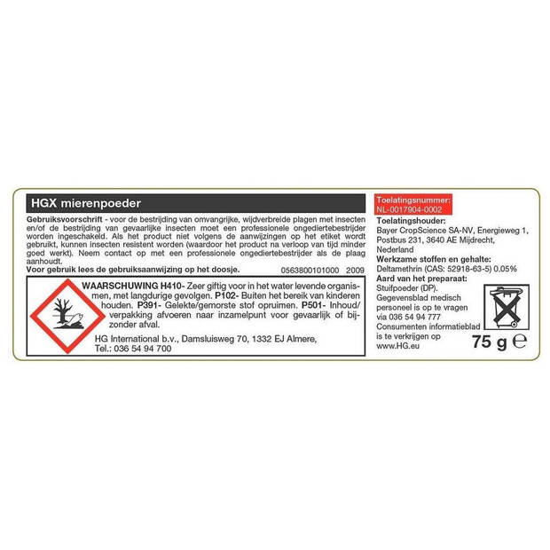 HGX mierenpoeder 75 gr