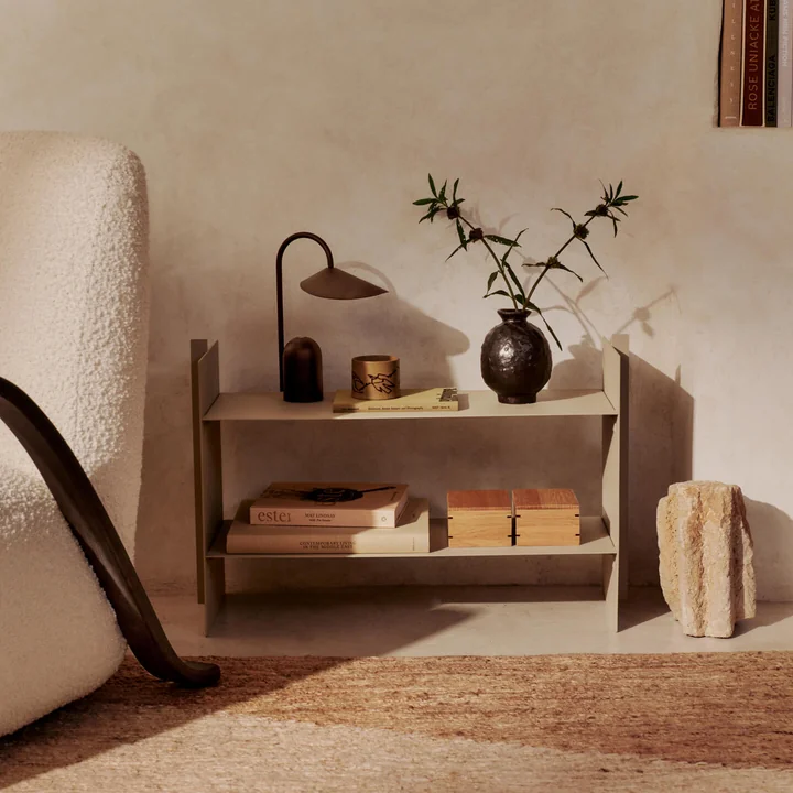 Ferm Living - Lager Standregal niedrig, schwarz