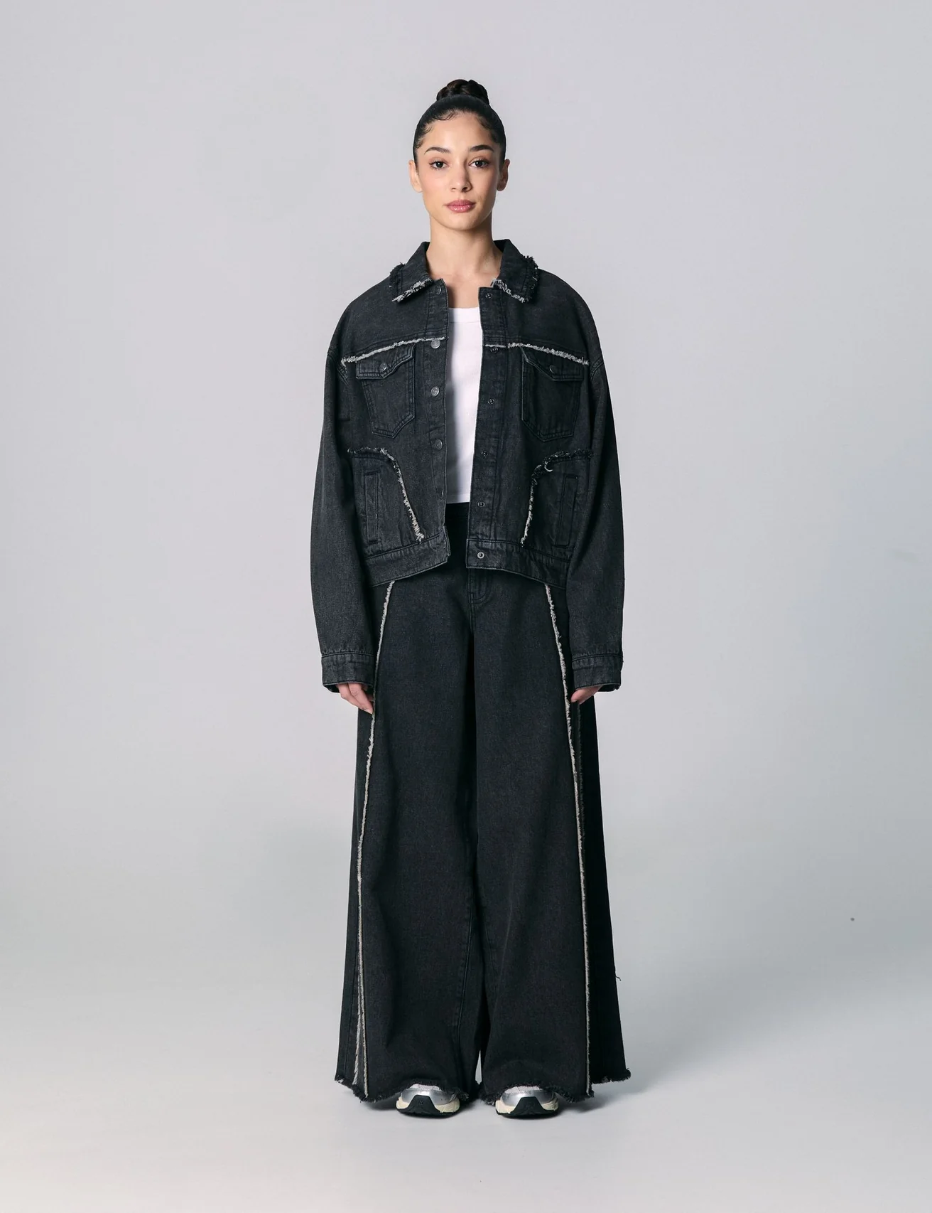 Veste en jean noire