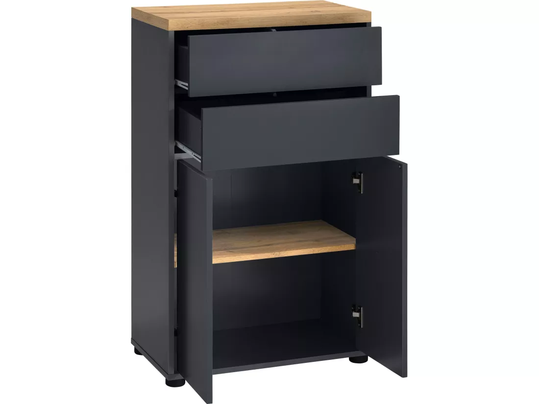 Armoire avec 2 portes et 2 tiroirs