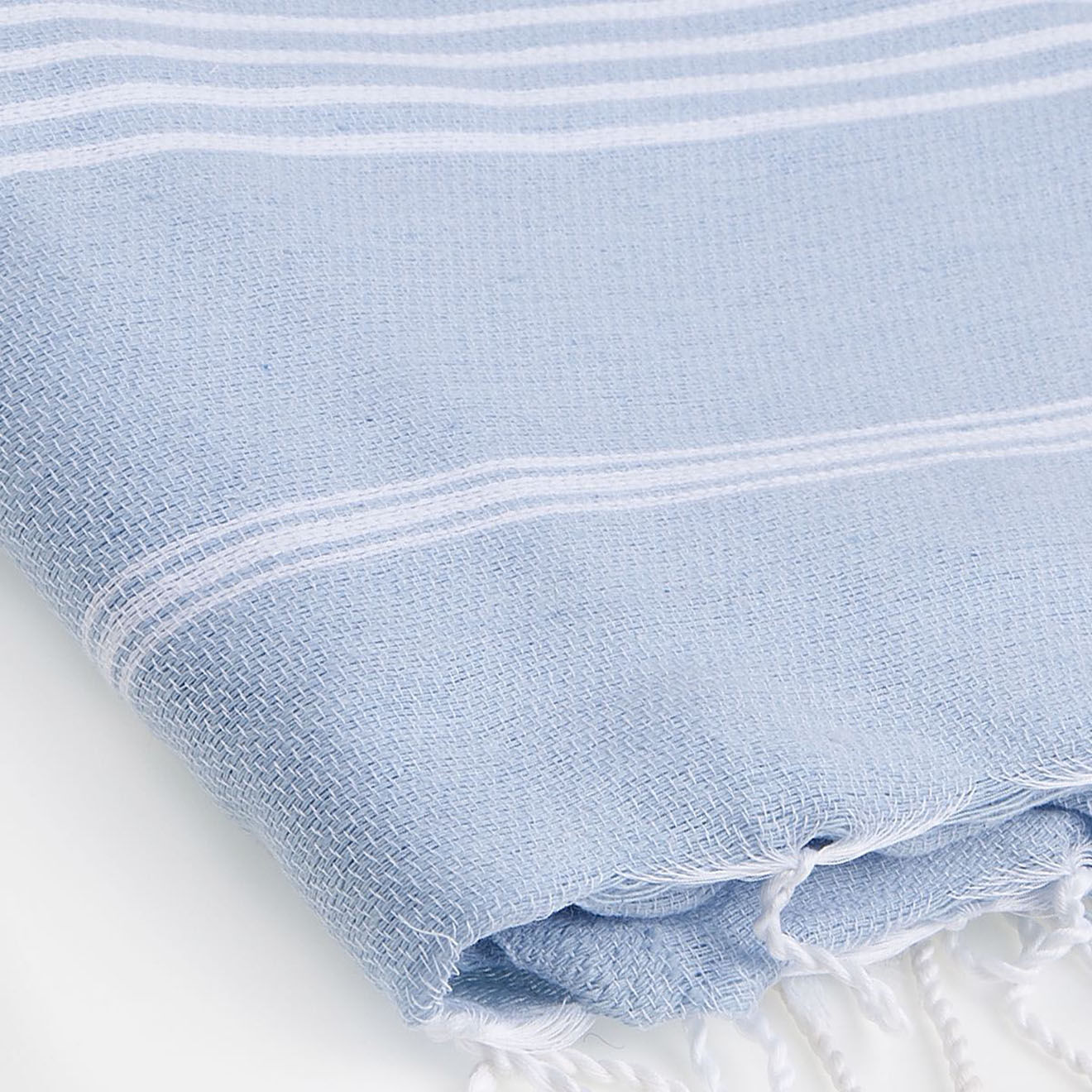 Febronie Fouta Classique Mykonos bleu pâle - 100x200 cm