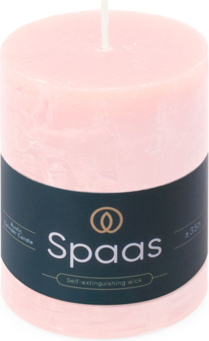 Spaas stompkaars Essential collection roze 35 uur D 7 H 9,5 cm