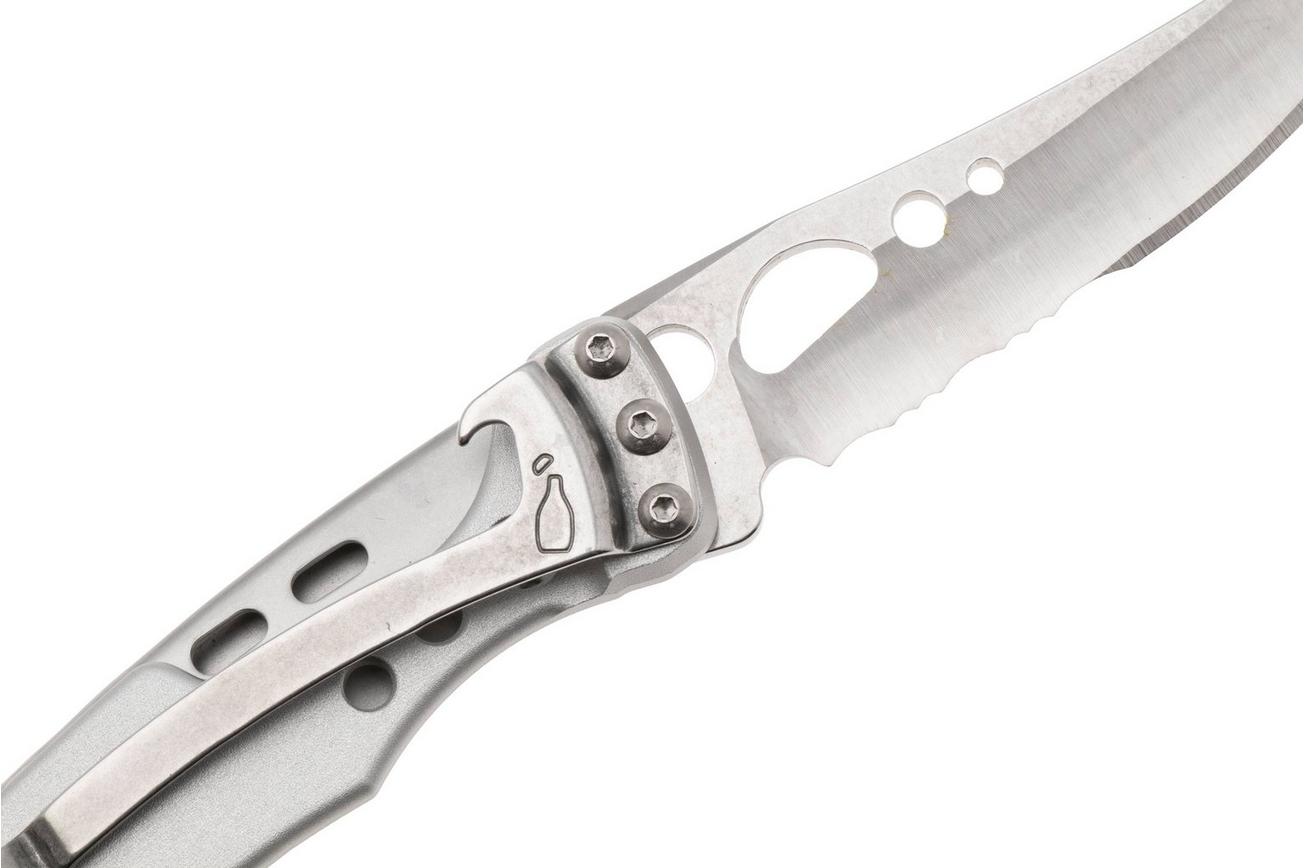 Leatherman Skeletool Knife KBx Silver zakmes deels gekarteld 832382