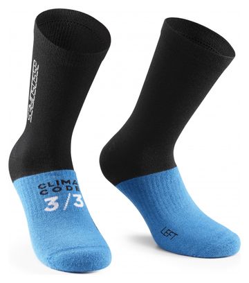 Chaussettes Assos Ultraz Winter EVO Noir / Bleu